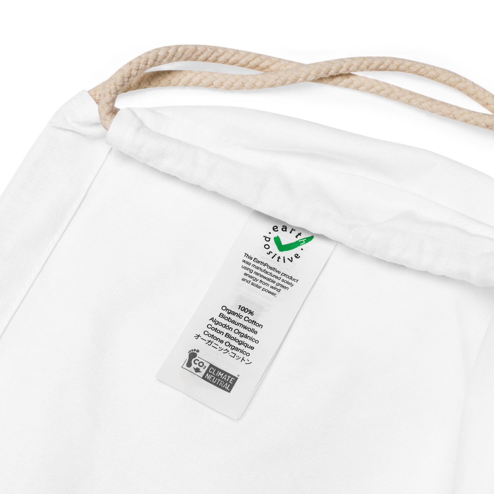 Bolso de cordón de algodón orgánico