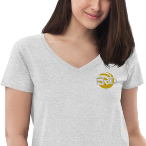 Camiseta mujer reciclada cuello pico